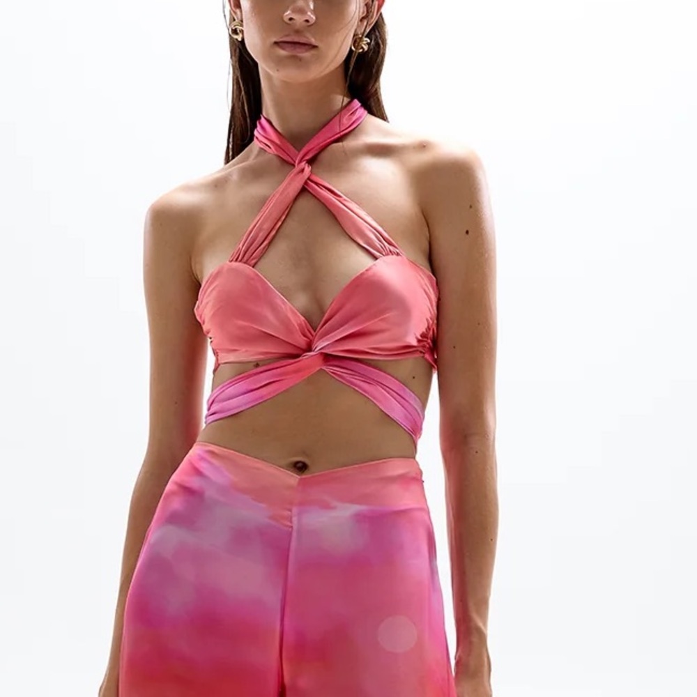 CIN CIN Hurricane wrap top in Sundae